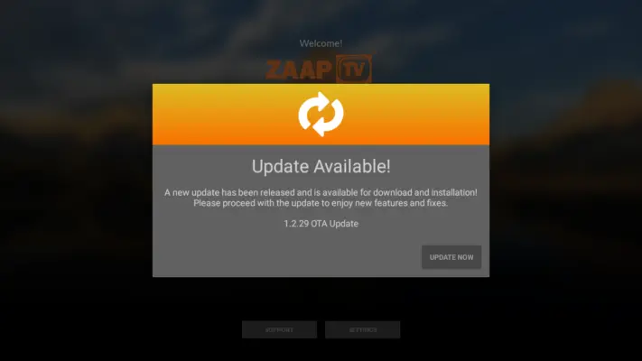 ZAAPTV.com.au - Update Application Screen 1